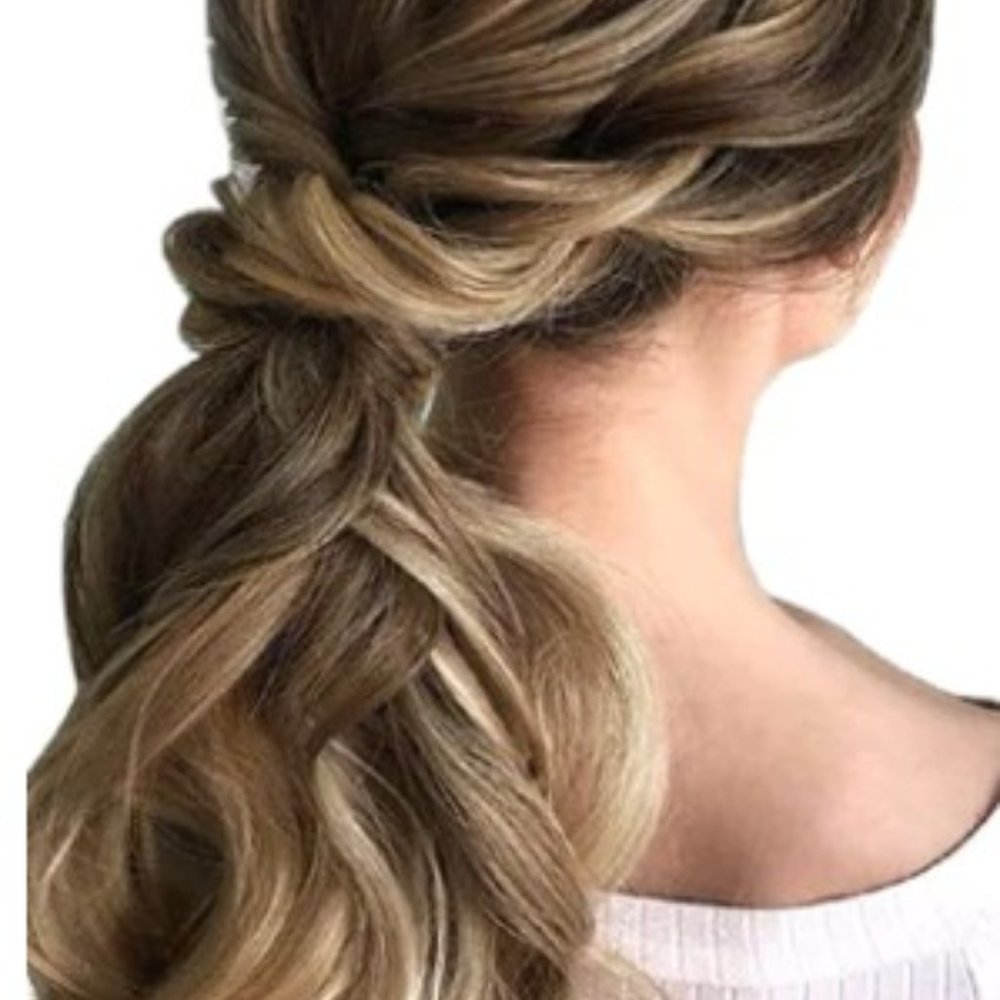 Curly Wavy Straight Clip in Hairpiece One Piece A Long Pony Tails